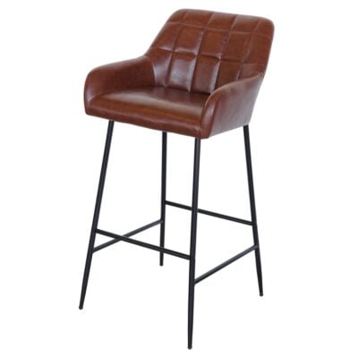 Oxford Faux Leather Bar Stool