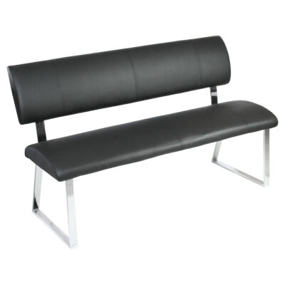 Triple Diner Bench - Black