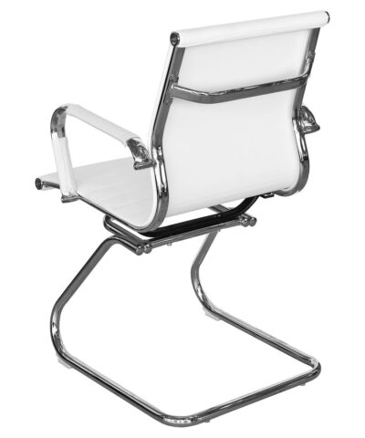 Eames Style White Dining Chair - Back