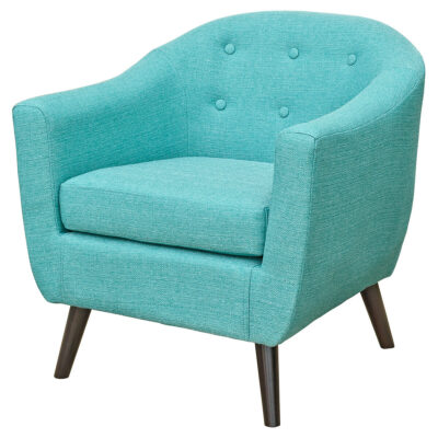 Cleo Teal Fabric Tub Chair