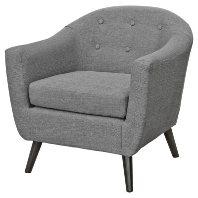 Cleo Grey Fabric Tub Chair