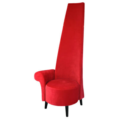 Red Fabric Potenza Chair Right Handed