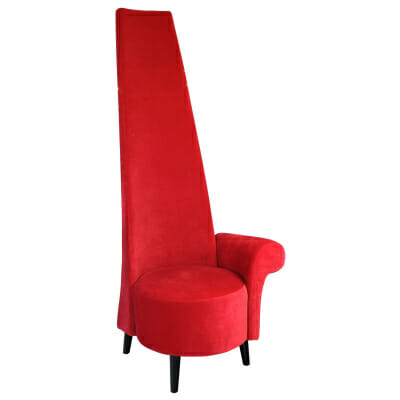 Red Fabric Potenza Chair Left Handed