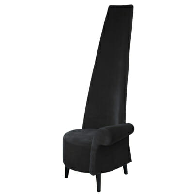 Black Fabric Potenza Chair Left Handed