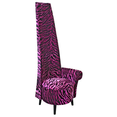 Purple Tiger Fabric Potenza Chair Left Handed