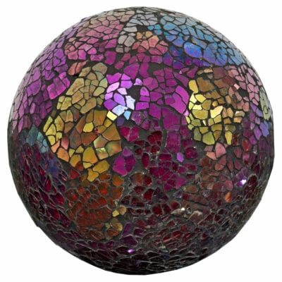 Mosaic Glass Ball - Red