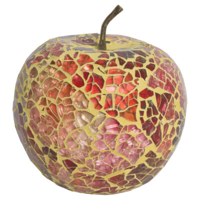 Mosaic Glass Apple - Orange