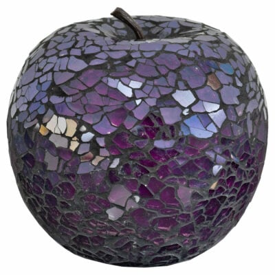 Mosaic Glass Apple - Purple