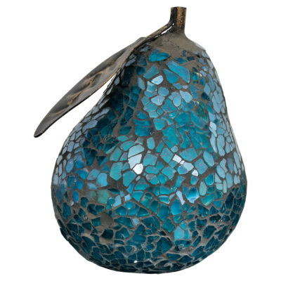 Mosaic Glass Pear - Blue