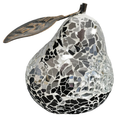 Mosaic Glass Pear - Mirrored