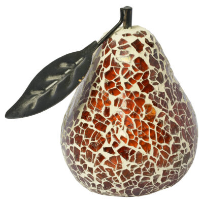 Mosaic Glass Pear - Orange