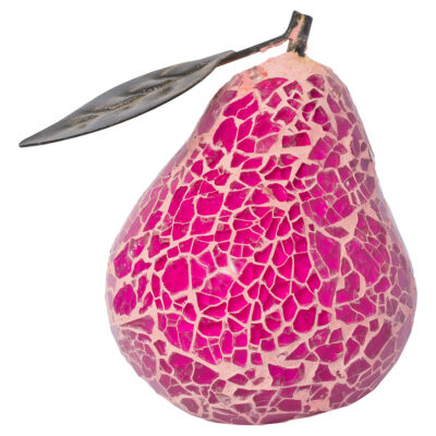 Mosaic Glass Pear - Pink