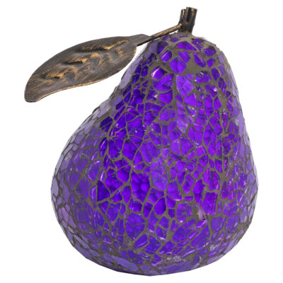 Mosaic Glass Pear - Purple