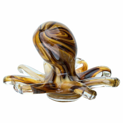 Mini Glass Octopus Ornament - Back View