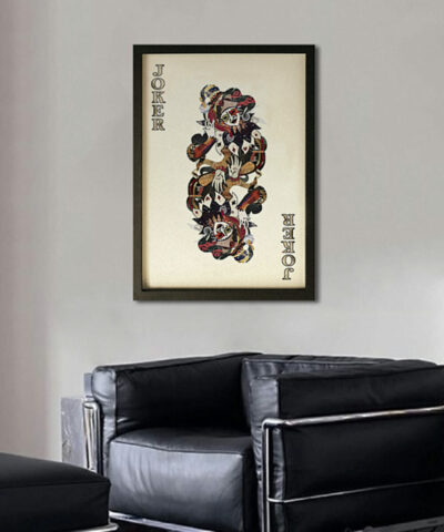 Joker Playing Card Collage Wall Art