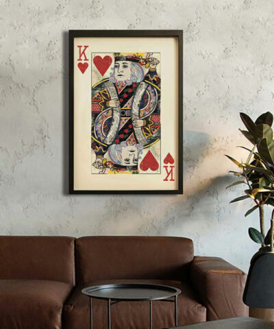 King Of Hearts Playing Card Wall Art