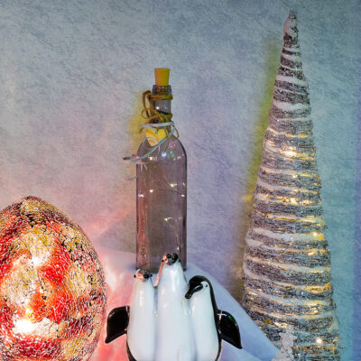 LED Wire Glass Bottle Light Christmas Display