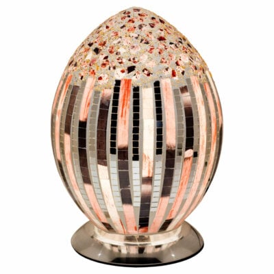 Art Deco Mosaic Glass Egg Lamp