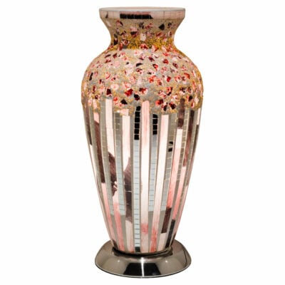 Art Deco Mosaic Glass Vase Lamp