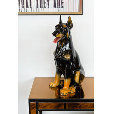 Doberman Dog Small Statue