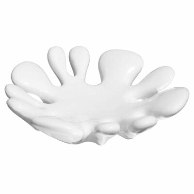White Ceramic Splash Dish