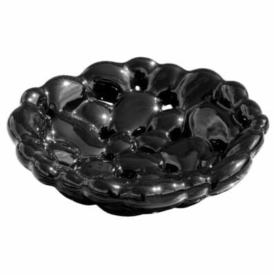 Black Ceramic Bubble Bowl