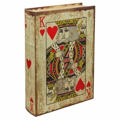 King of Hearts Playing Card Secret Book Box