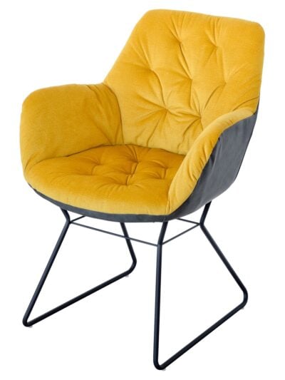 Leyton two-tone yellow chair from Fabulous Furniture