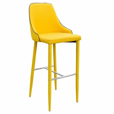 Duncan Yellow Carver Bar Stool