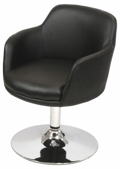 Swivel Black Bucket Chair