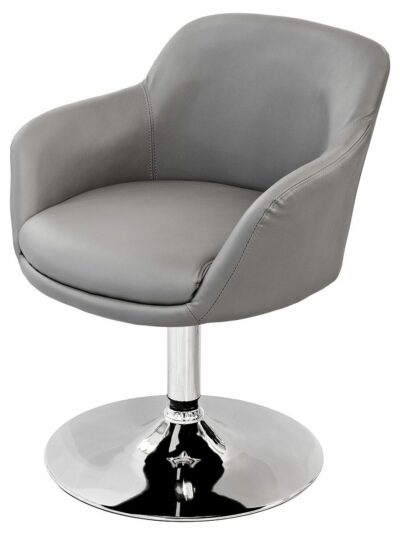 Swivel Grey Bucket Chair