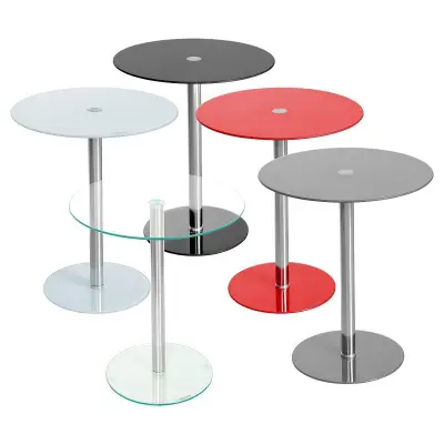 Podium Round Glass Side Table