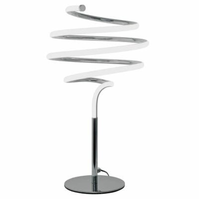 Silver Spiral LED Table Lamp