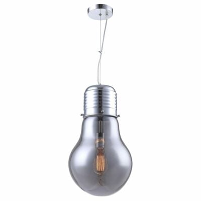 Smoked Bulb Shaped Ceiling Light