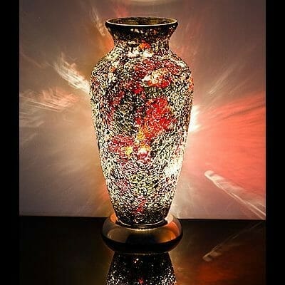 Gold mosaic lamp deals