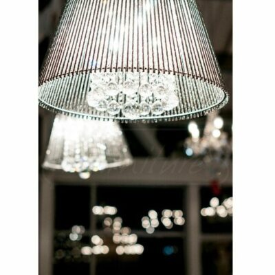 Conical Silver Tube Chandelier (medium)