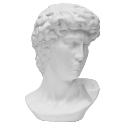 Ceramic White David Bust