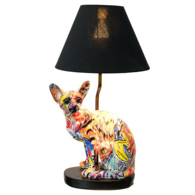 Graffiti Sitting Cat Lamp