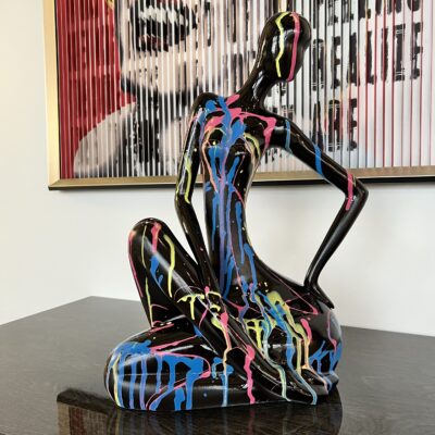 Paint Dripped Lady Statue