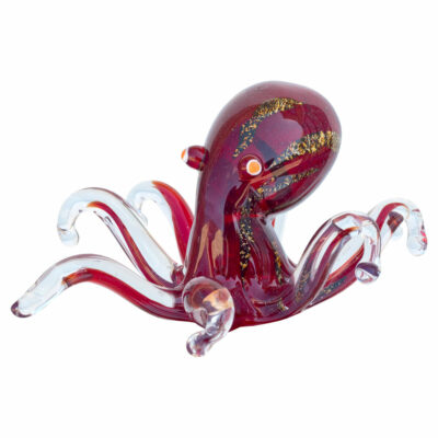 Venetian Glass Red Octopus