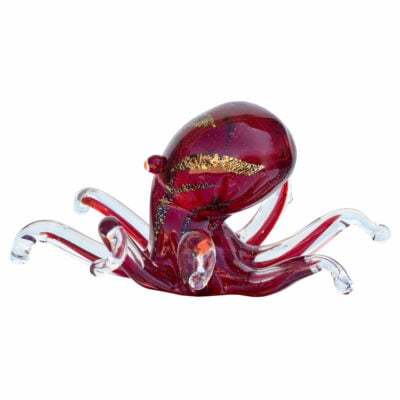 Venetian Glass Red Octopus - Back