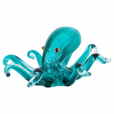 Venetian Glass Turquoise Octopus