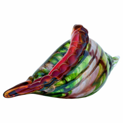 Venetian Glass Green Seashell - Back