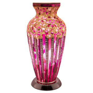Rose Deco Mosaic Glass Vase Lamp