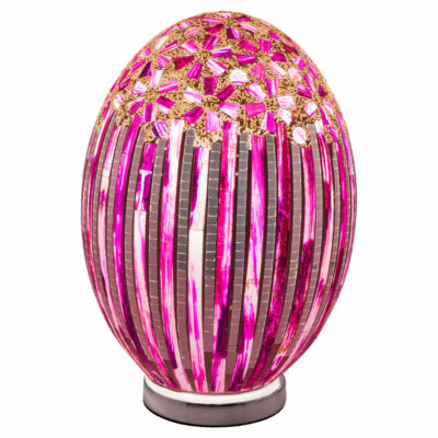 Rose Deco Large Mosaic Glass Egg Lamp