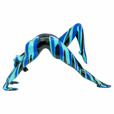 Black and Blue Yoga Lady Sculpture