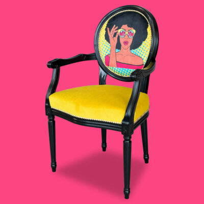 Pop Art Chair - Black and Yellow
