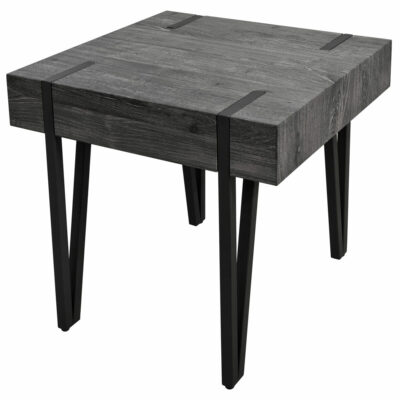 Grey Wood Effect Lamp Table