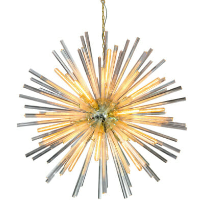 Celestial Halo Statement Gold Chandelier