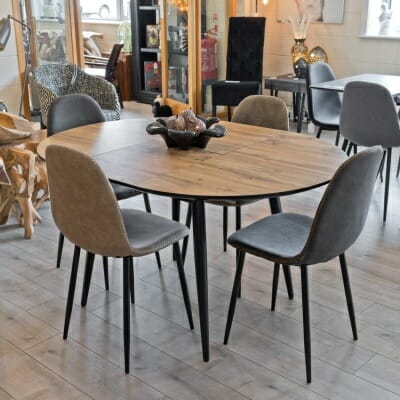 Thornton extending dining table in our Showroom